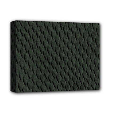 Dark Green Scales Deluxe Canvas 14  X 11  by trendistuff