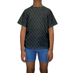 Dark Green Scales Kid s Short Sleeve Swimwear by trendistuff