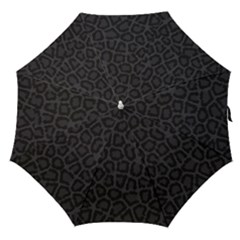 Black Leopard Print Straight Umbrellas by trendistuff