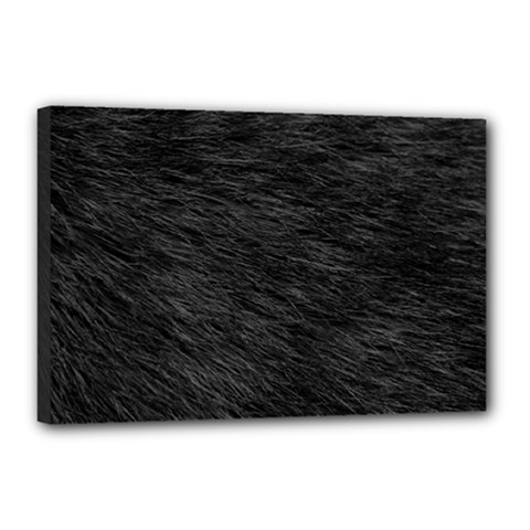 Black Cat Fur Canvas 18  X 12  by trendistuff