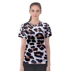 BLACK AND BROWN LEOPARD Women s Sport Mesh Tees