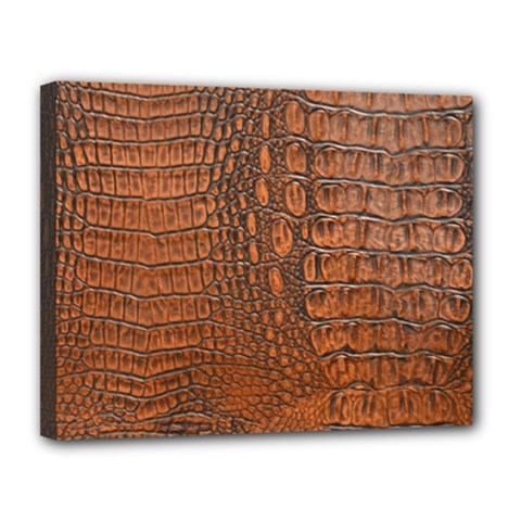 Alligator Skin Canvas 14  X 11  by trendistuff