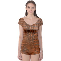 Alligator Skin Short Sleeve Leotard by trendistuff