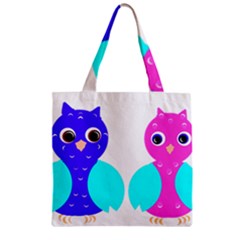 Owl Couple  Zipper Grocery Tote Bags by JDDesigns