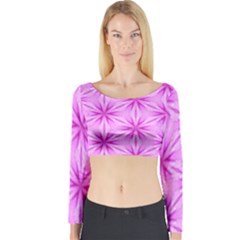 Cute Pretty Elegant Pattern Long Sleeve Crop Top by GardenOfOphir