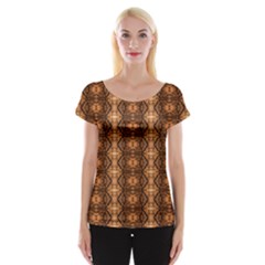 Faux Animal Print Pattern Women s Cap Sleeve Top by GardenOfOphir