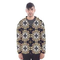 Faux Animal Print Pattern Hooded Wind Breaker (men) by GardenOfOphir