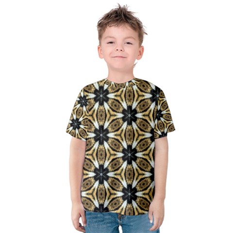 Faux Animal Print Pattern Kid s Cotton Tee by GardenOfOphir