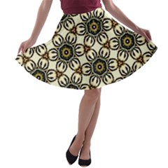 Faux Animal Print Pattern A-line Skater Skirt by GardenOfOphir