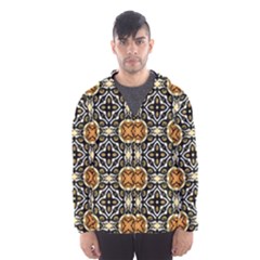 Faux Animal Print Pattern Hooded Wind Breaker (men) by GardenOfOphir