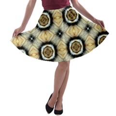 Faux Animal Print Pattern A-line Skater Skirt by GardenOfOphir