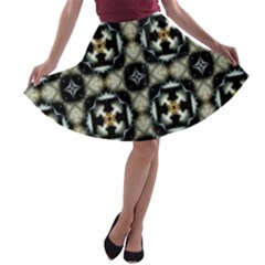 Faux Animal Print Pattern A-line Skater Skirt by GardenOfOphir