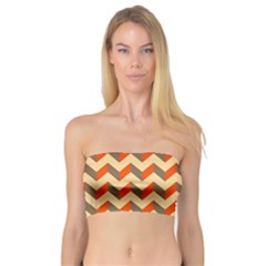 Modern Retro Chevron Patchwork Pattern  Women s Bandeau Tops by GardenOfOphir