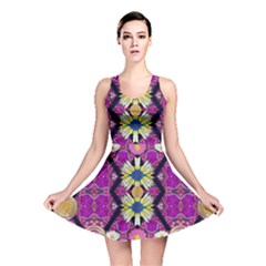 rose mandala  Reversible Skater Dresses