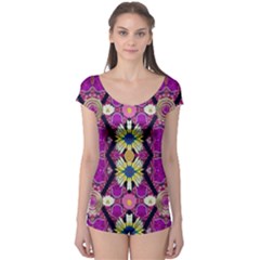 Rose Mandala  Short Sleeve Leotard by pepitasart