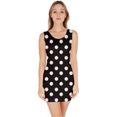 Black And White Polka Dots Bodycon Dresses by GardenOfOphir