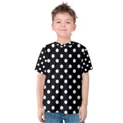 Black And White Polka Dots Kid s Cotton Tee