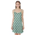 Mint Green Polka Dots Satin Night Slip View1