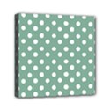 Mint Green Polka Dots Mini Canvas 6  x 6  View1