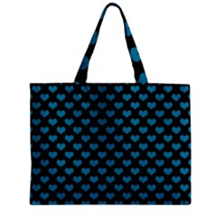 Blue Hearts Valentine s Day Pattern Zipper Tiny Tote Bags by LovelyDesigns4U