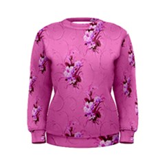 Pink Floral Pattern Women s Sweatshirts by LovelyDesigns4U