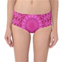 Pink and Red Mandala Mid-Waist Bikini Bottoms View1