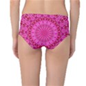 Pink and Red Mandala Mid-Waist Bikini Bottoms View2