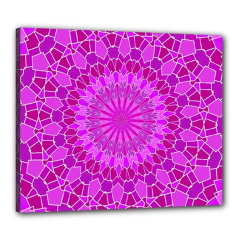 Purple And Pink Mandala Canvas 24  X 20  by LovelyDesigns4U