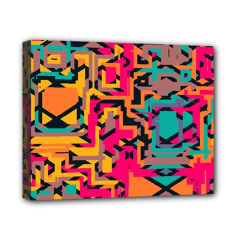 Colorful Shapes Canvas 10  X 8  (stretched) by LalyLauraFLM