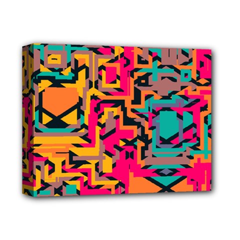 Colorful Shapes Deluxe Canvas 14  X 11  (stretched) by LalyLauraFLM