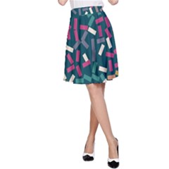 Floating Rectangles A-line Skirt by LalyLauraFLM