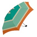 Rhombus and retro colors stripes pattern Umbrella View2