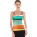 Rhombus and retro colors stripes pattern Tank Top View1