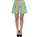 Rhombus pattern in retro colors  Skater Skirt View1