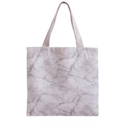 White Marble 2 Zipper Grocery Tote Bags by ArgosPhotography