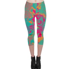 Fading Circles Capri Leggings by LalyLauraFLM