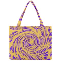 Purple And Orange Swirling Design Tiny Tote Bags by JDDesigns