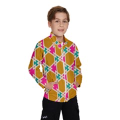 Connected Shapes Pattern Wind Breaker (kids) by LalyLauraFLM