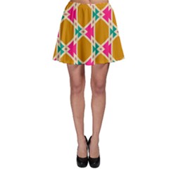 Connected Shapes Pattern Skater Skirt by LalyLauraFLM