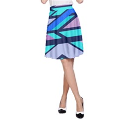 Angles And Stripes A-line Skirt by LalyLauraFLM