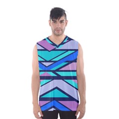 Angles And Stripes Men s Basketball Tank Top by LalyLauraFLM