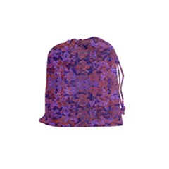 Intricate Patterned Textured  Drawstring Pouches (medium)  by dflcprints