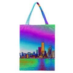 Chicago Colored Foil Effects Classic Tote Bags