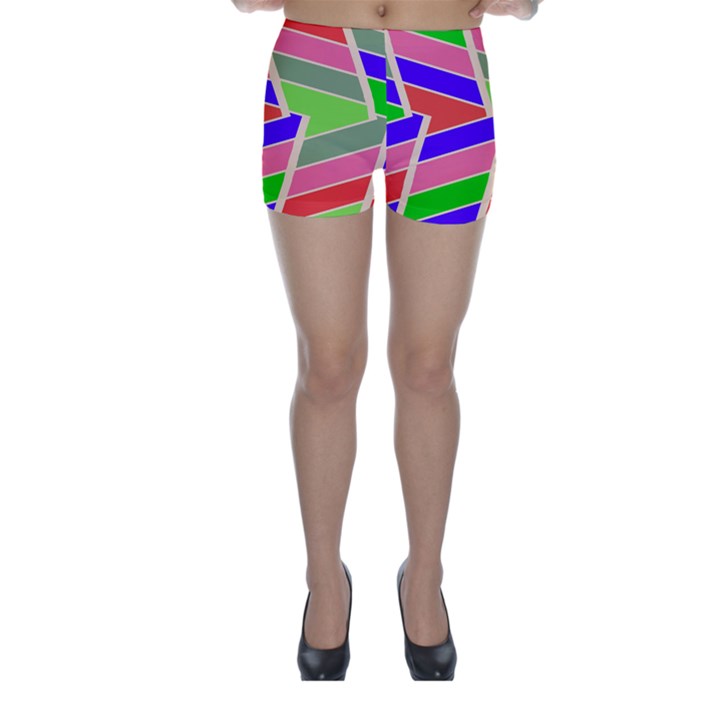 Symmetric distorted rectangles Skinny Shorts