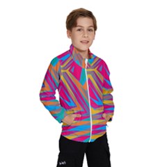 Distorted Shapes Wind Breaker (kids) by LalyLauraFLM