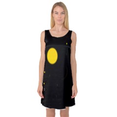 Cycle To The Moon Sleeveless Satin Nightdresses