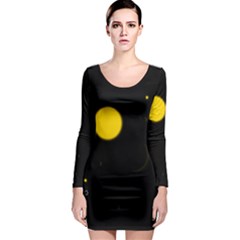 Cycle To The Moon Long Sleeve Bodycon Dresses by JDDesigns