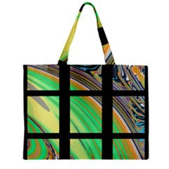 Black Window With Colorful Tiles Zipper Tiny Tote Bags by digitaldivadesigns