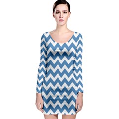 Chevron Pattern Gifts Long Sleeve Bodycon Dresses by GardenOfOphir