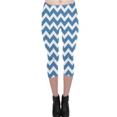 Chevron Pattern Gifts Capri Leggings by GardenOfOphir